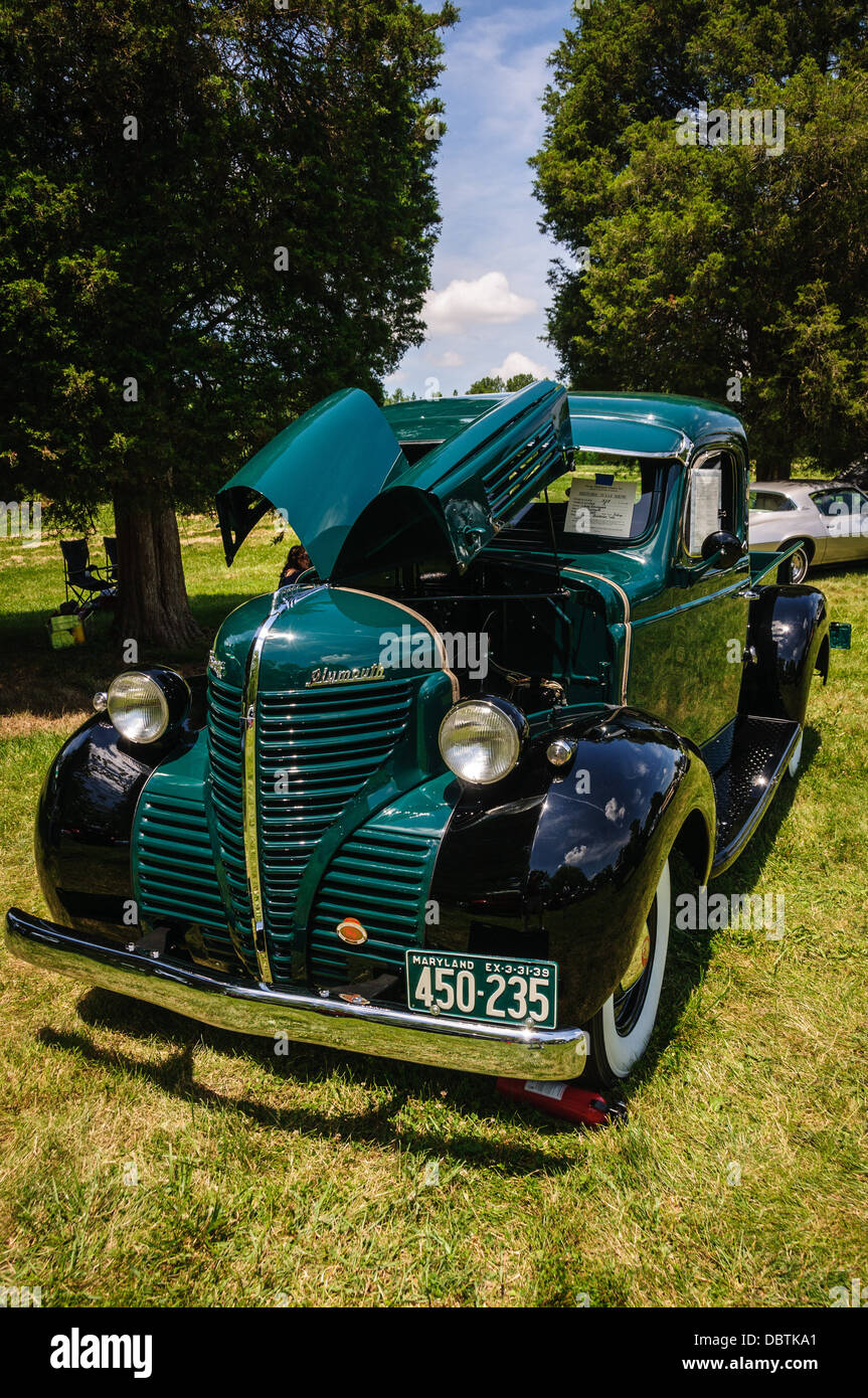 1939-Plymouth-Pickup, Oldtimer Show, Sully historische Stätte, Chantilly, Virginia Stockfoto