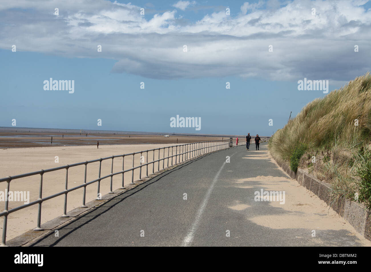 Crosby Strand ist Teil der Küstenweg Sefton Stockfoto