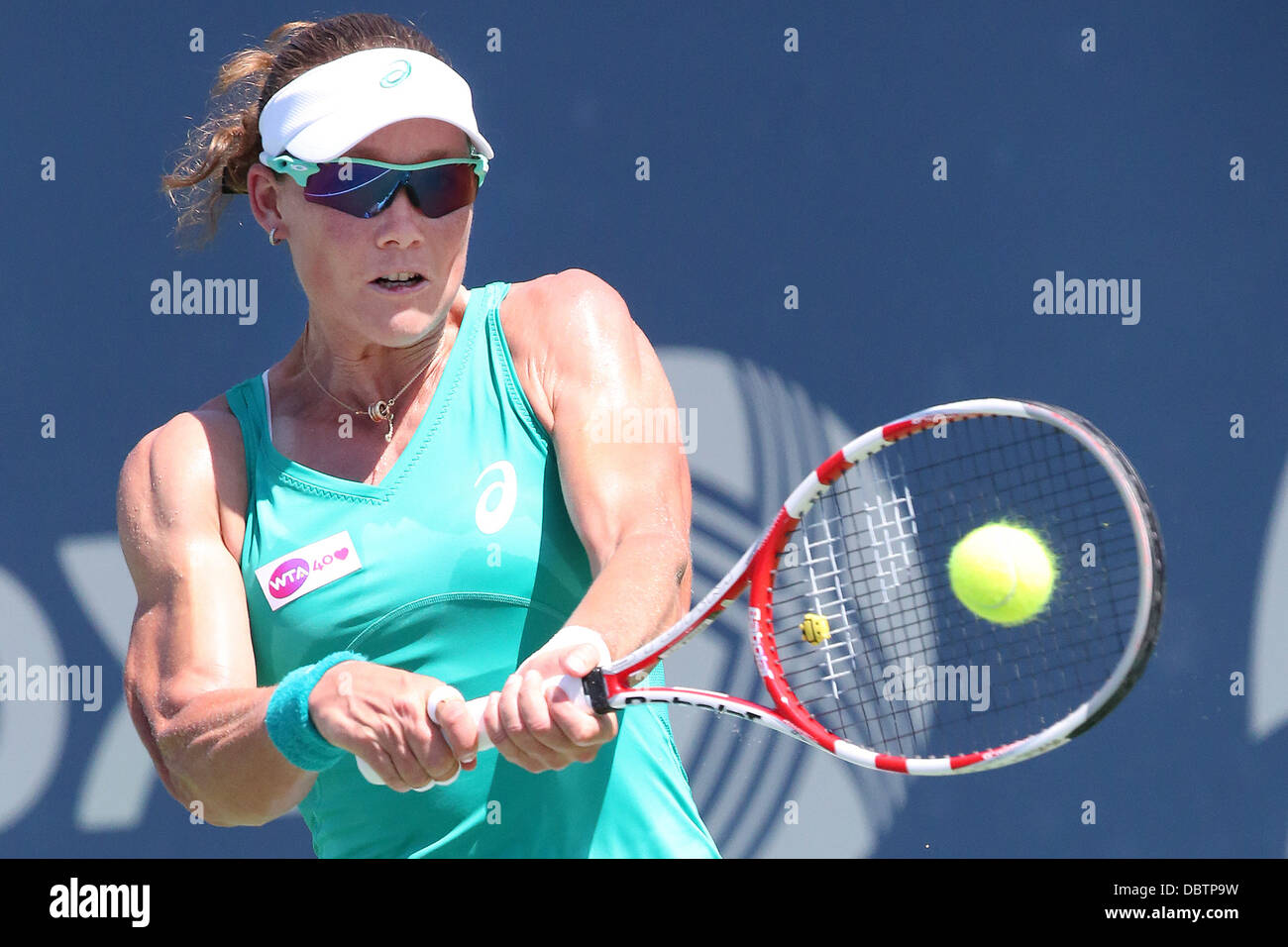 Carlsbad, Kalifornien, USA. 4. August 2013. SAM STOSUR gewinnt das Southern California Open, Omni La Costa Resort and Spa. Stosur gewann über V. Azarenka 6-2, 6-2.: Credit: Dave Smith/ZUMA Draht/Alamy Live News Stockfoto