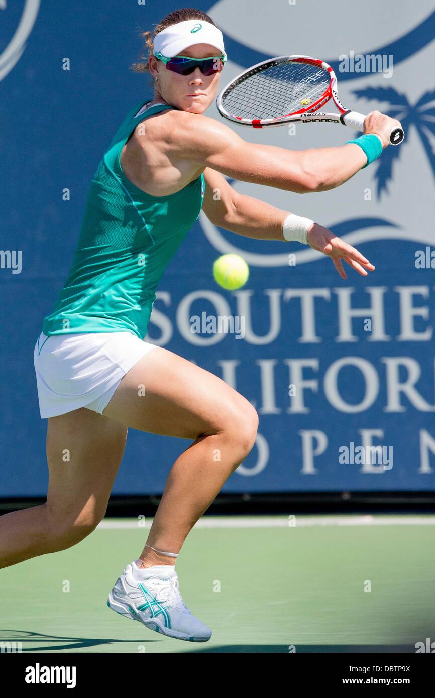 Carlsbad, Kalifornien, USA. 4. August 2013. SAM STOSUR gewinnt das Southern California Open, Omni La Costa Resort and Spa. Stosur gewann über V. Azarenka 6-2, 6-2.: Credit: Dave Smith/ZUMA Draht/Alamy Live News Stockfoto