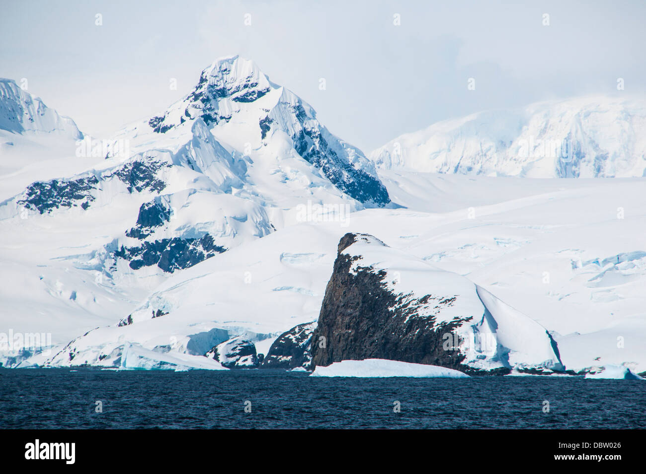 Gletscher und Eisberge in den Polargebieten Cierva Bucht, Antarktis, Stockfoto