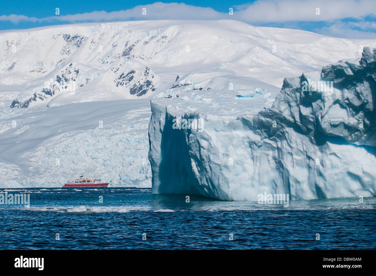 Gletscher und Eisberge in den Polargebieten Cierva Bucht, Antarktis, Stockfoto