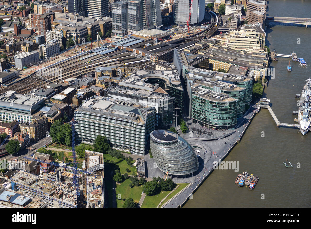 Luftaufnahme der Stadt Hall London Stockfoto