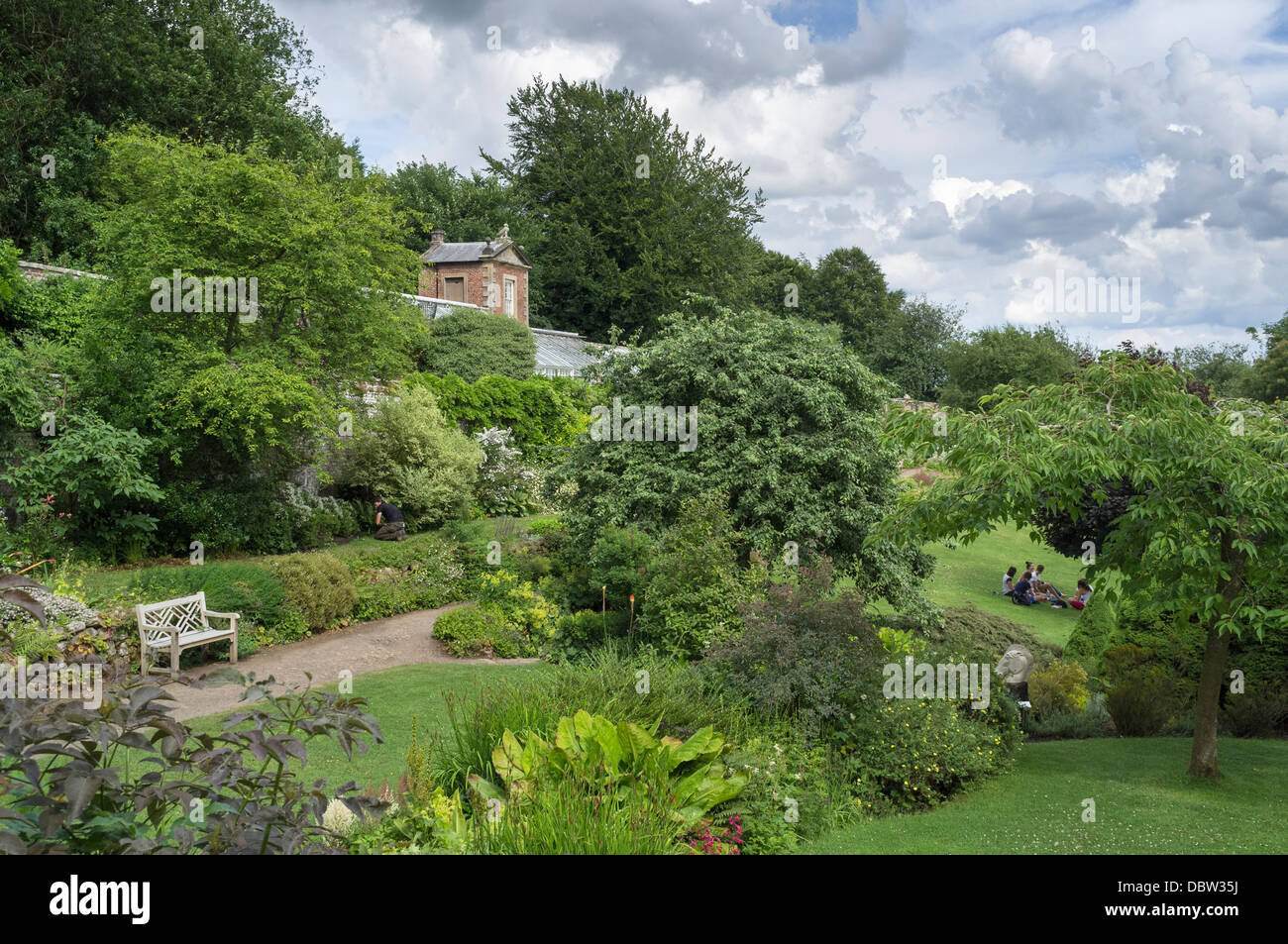 Wallington ummauerten Garten Stockfoto