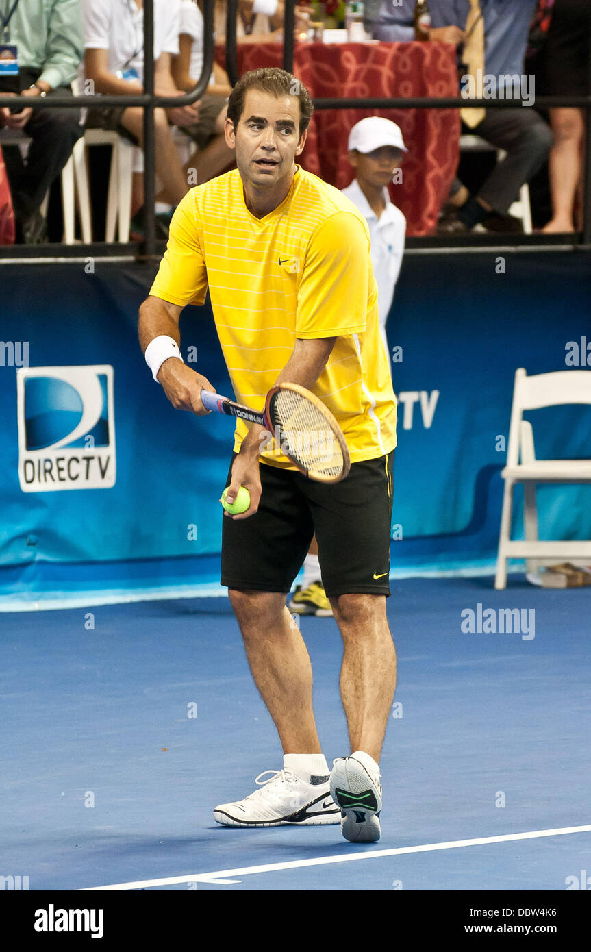 Pete Sampras DIRECTV Oldschool Challenge - Pete Sampras gegen Ivan Lendl New York City, USA - 25.08.2011 Stockfoto