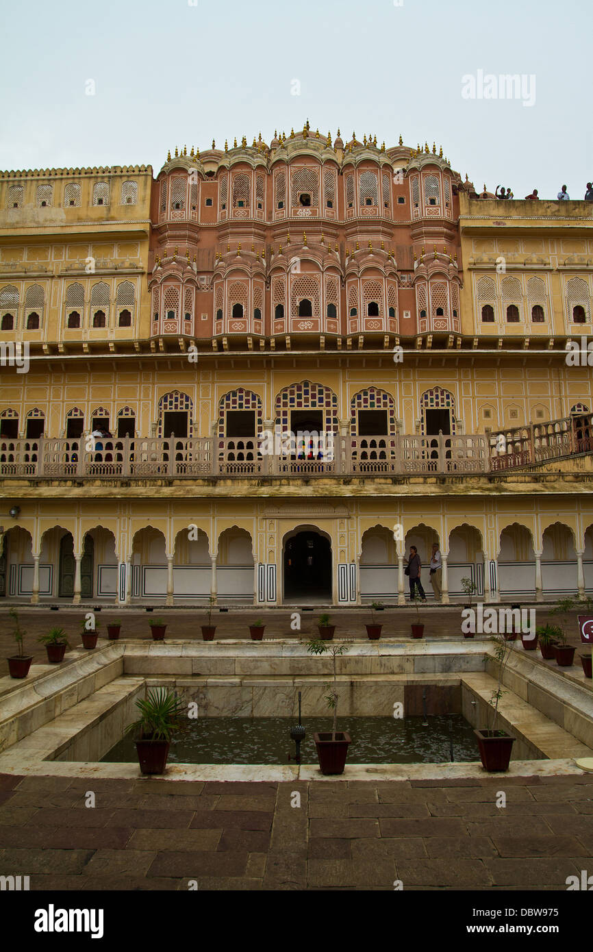 Die Hawa Mahal Palast für den Maharaja Sawai Pratap Singh von Lal Chand Ustad 1799 in Jaipur Indien Stockfoto