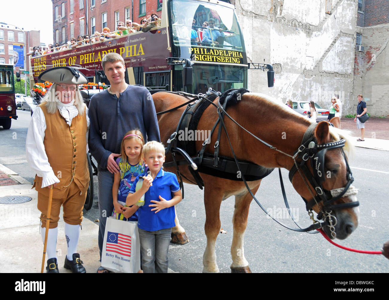 New Philadelphia Flyers NHL Hockey Goalie Ilya Bryzgalov Touren die Betsy Ross House Philadelphia, Pennsylvania - 03.09.11 Stockfoto