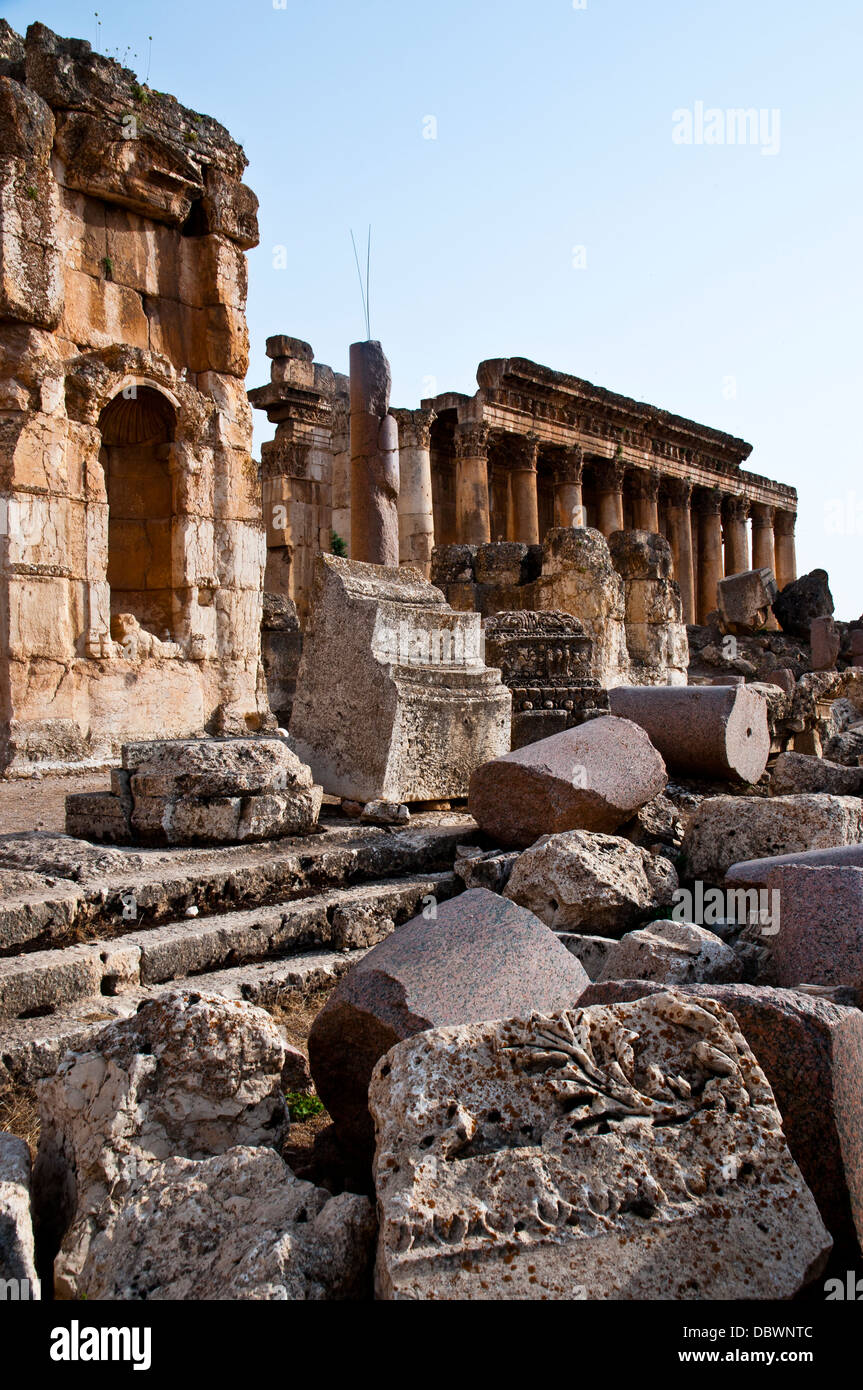 Archäologische Stätte von Baalbek, UNESCO-Weltkulturerbe. Bekaa-Tal. Libanon. Stockfoto