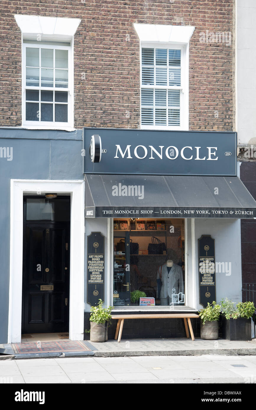 Monokel Shop, George Street, London; England; VEREINIGTES KÖNIGREICH; Stockfoto