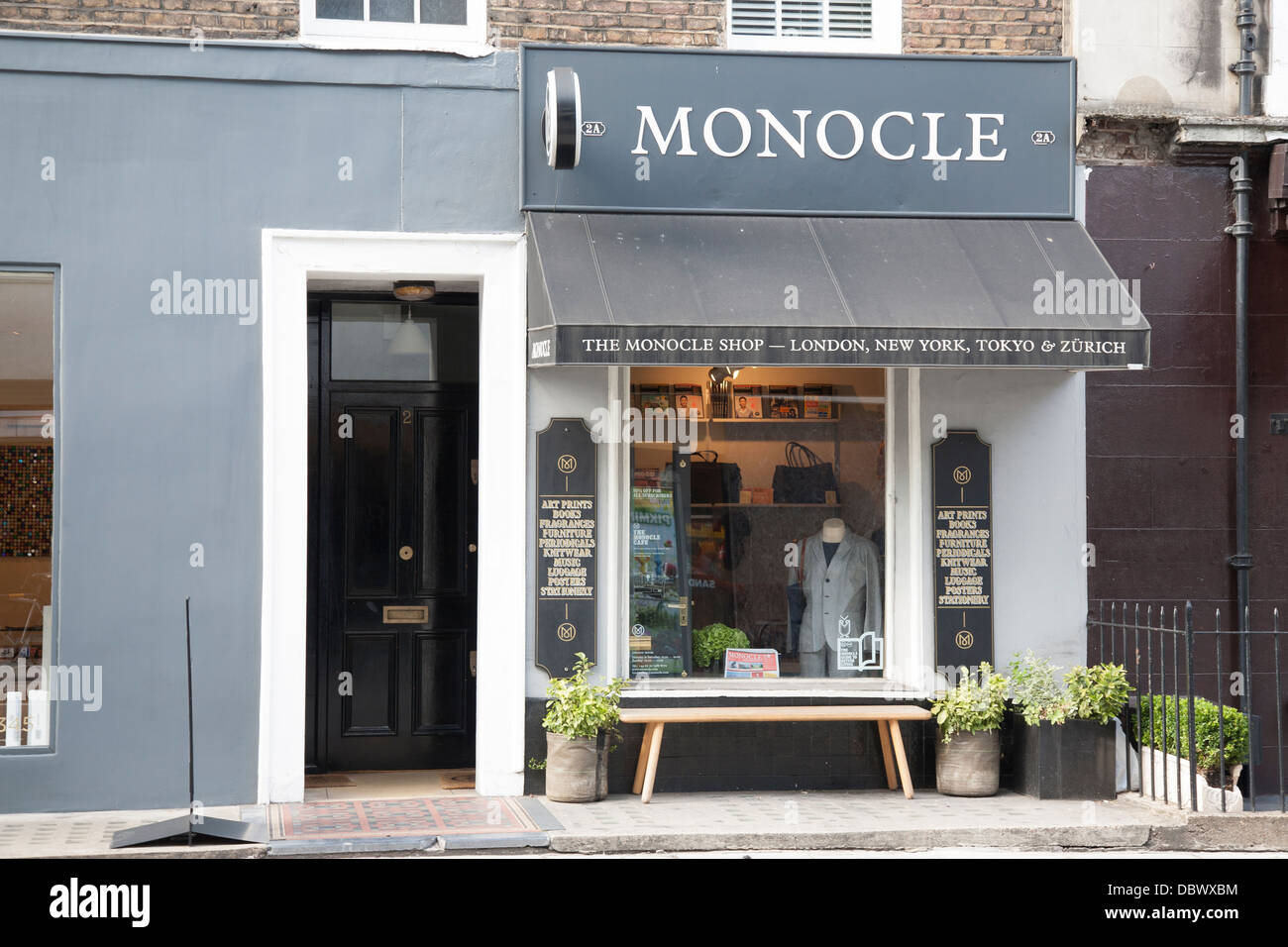 Monokel Shop, George Street, London; England; VEREINIGTES KÖNIGREICH; Stockfoto