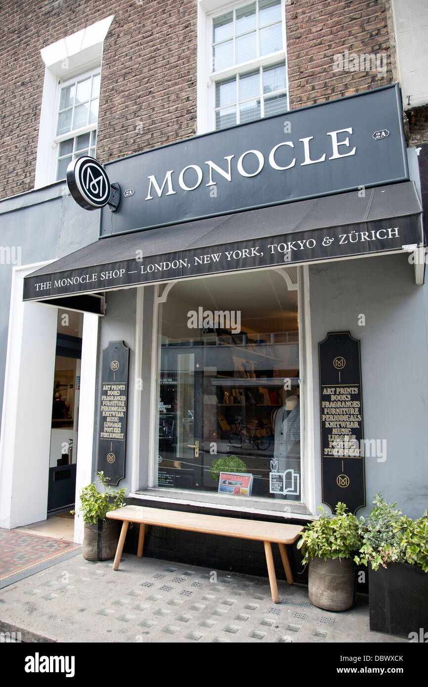 Monokel Shop, George Street, London; England; VEREINIGTES KÖNIGREICH; Stockfoto