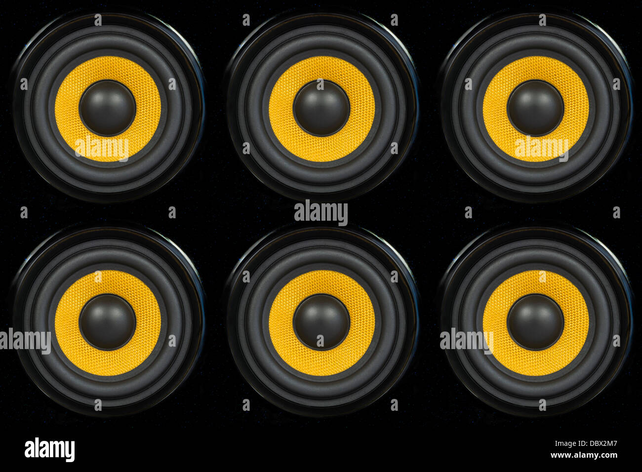 Audio-Lautsprecher Kegel Detail Hintergrundfoto (verwendbar für nahtlose Muster) Stockfoto