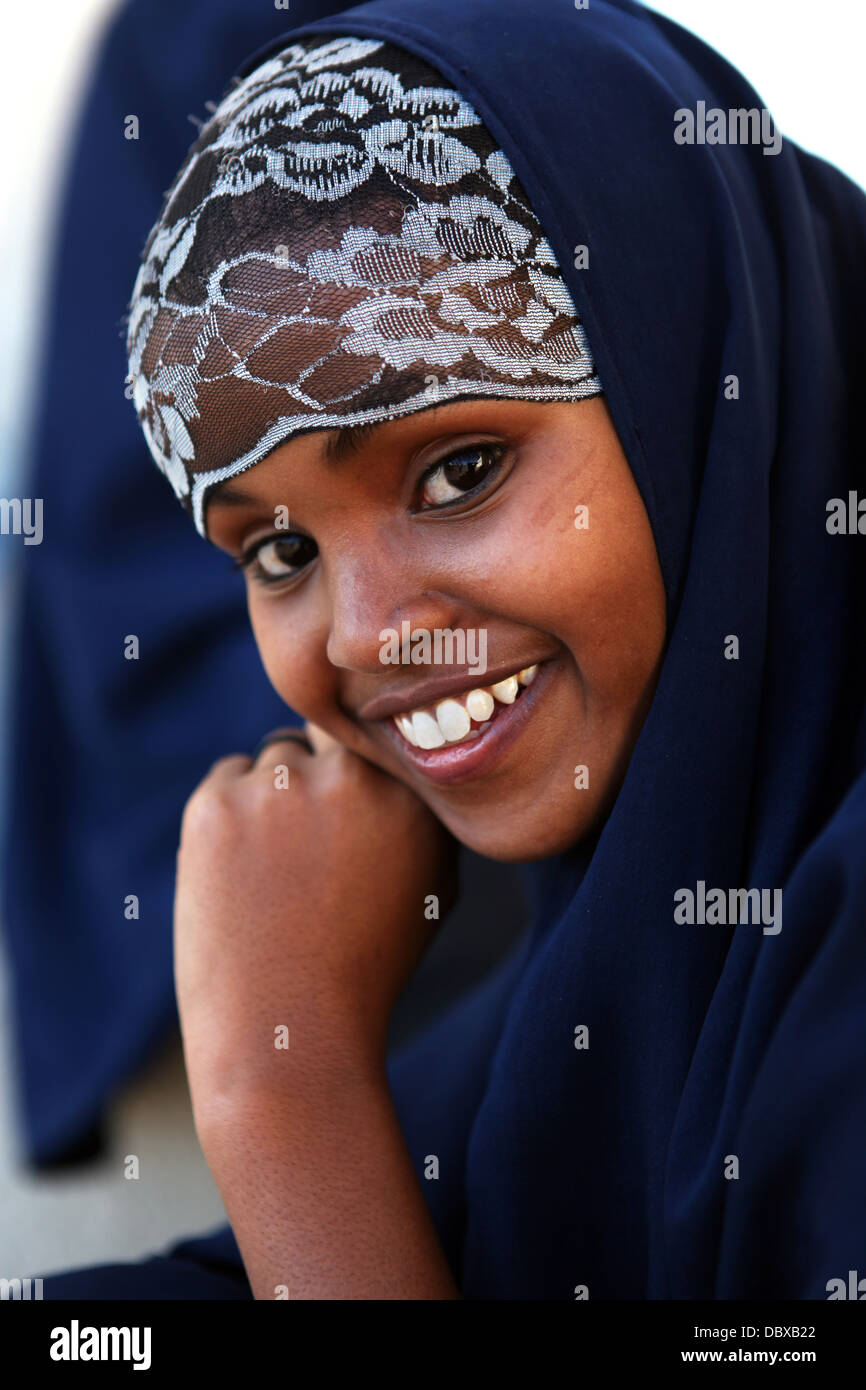 Gymnasiast in Hargeisa, Somaliland. Stockfoto
