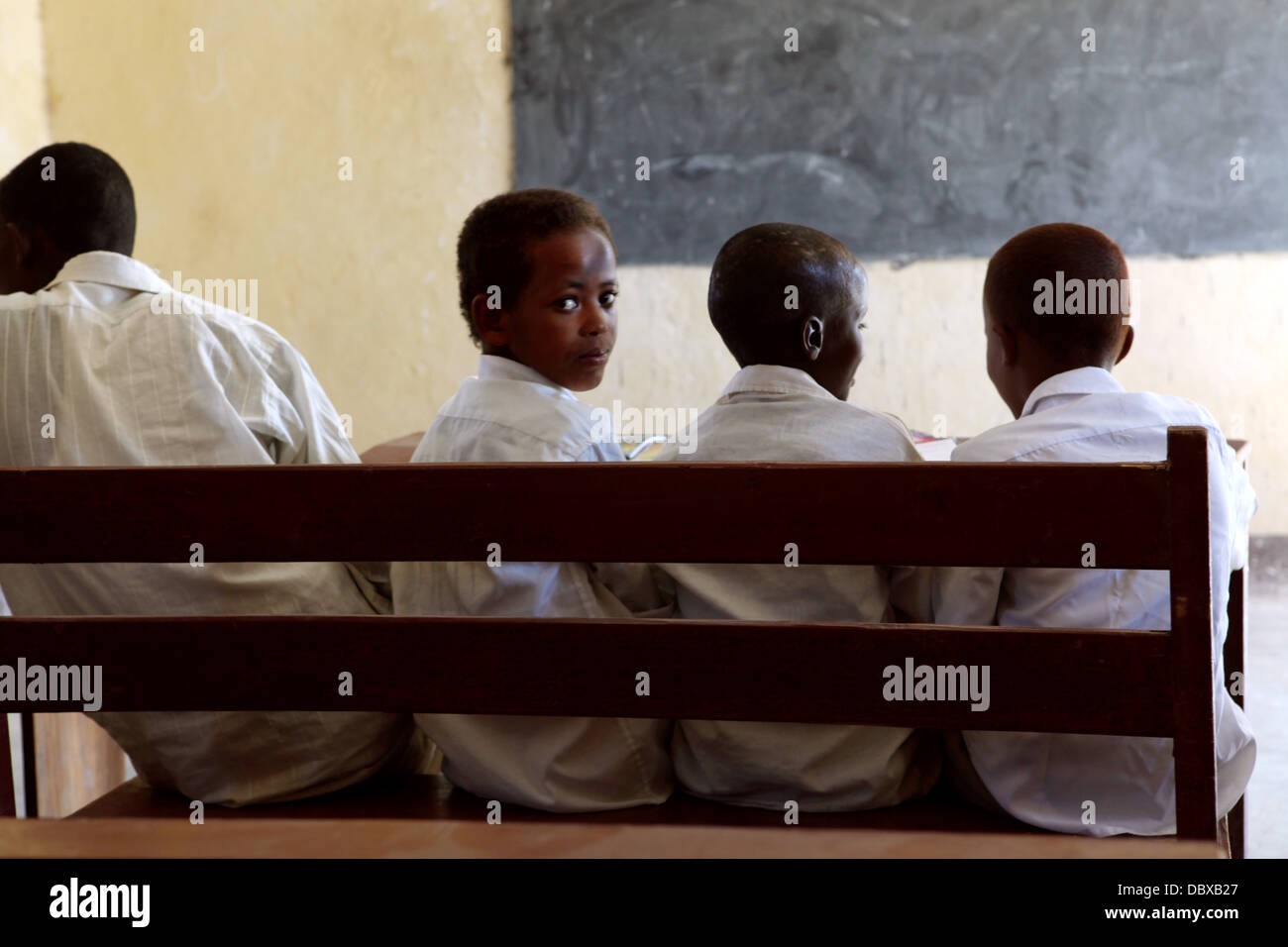 Klassenzimmer in Hargeysa, Somaliland. Stockfoto