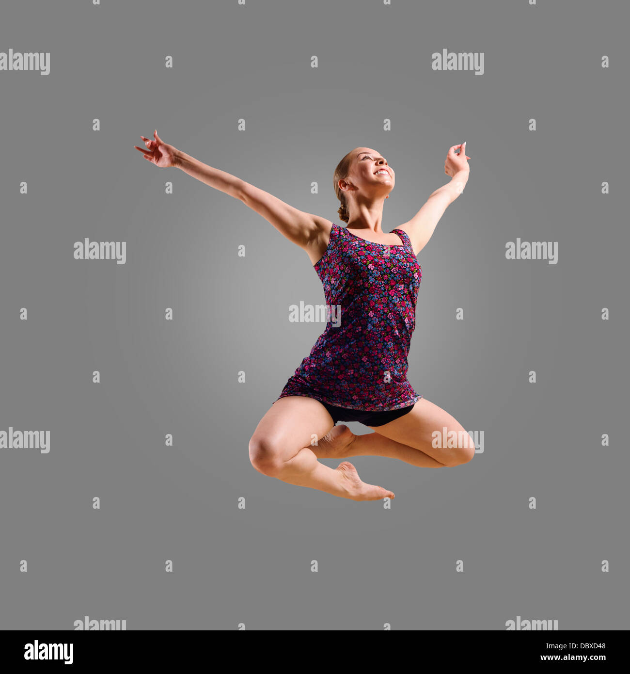 Tänzer springen Stockfoto