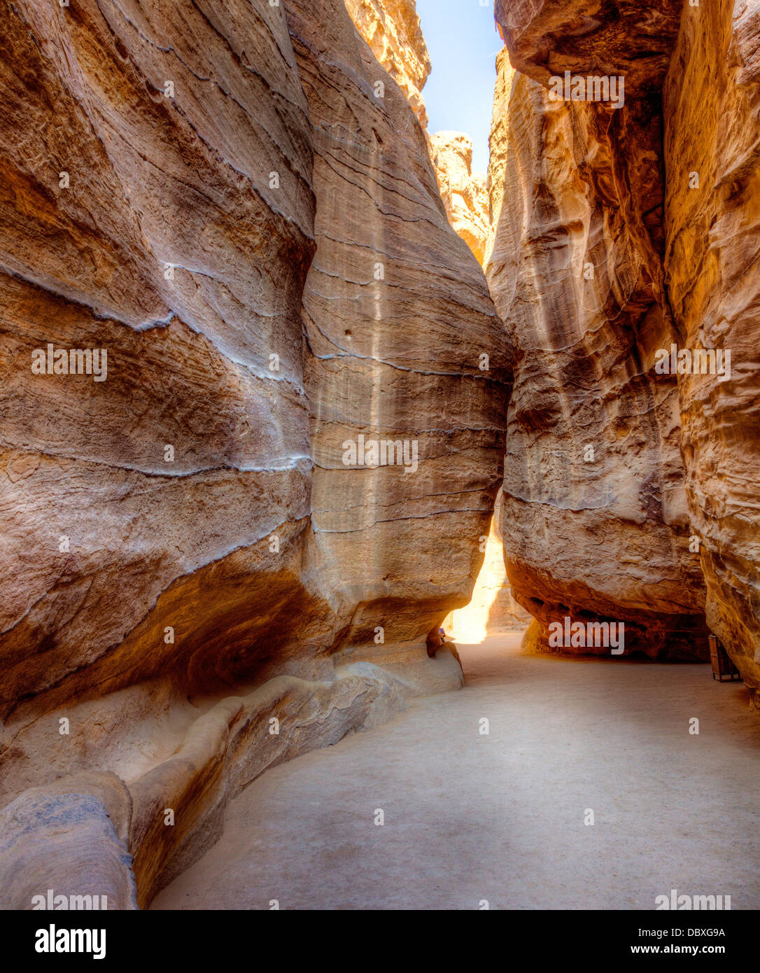 Al-Siq, Petra in Jordanien Stockfoto