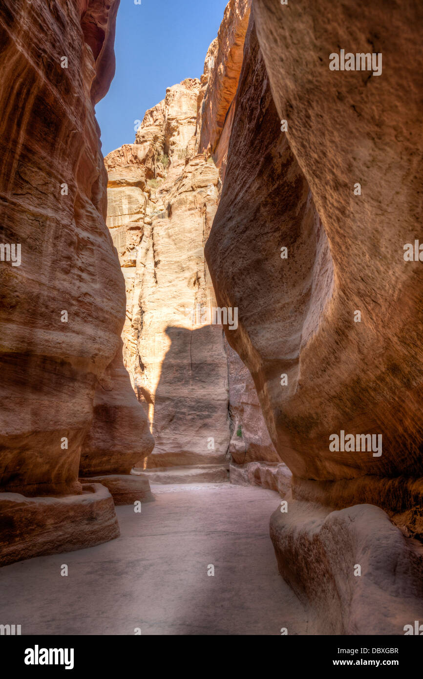 Al-Siq, Petra in Jordanien Stockfoto