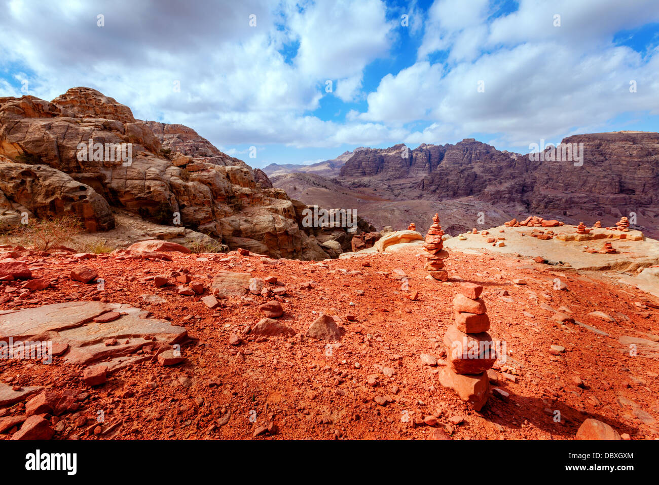 Jordanischen Wüste bei Petra Stockfoto