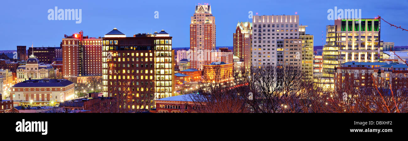 Panorama der Innenstadt von Providence, Rhode Island. Stockfoto