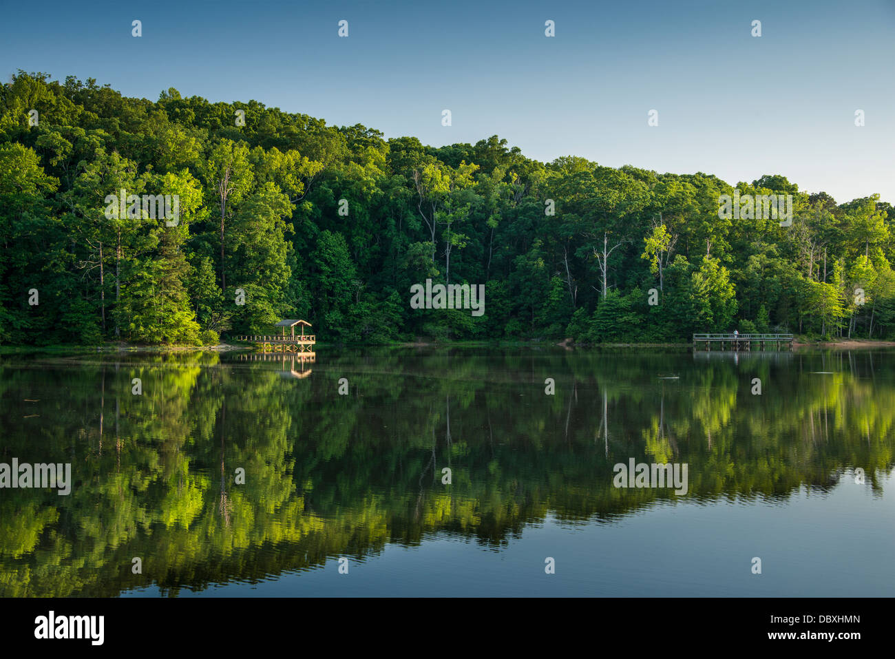 Land-See im Norden Georgia, USA. Stockfoto