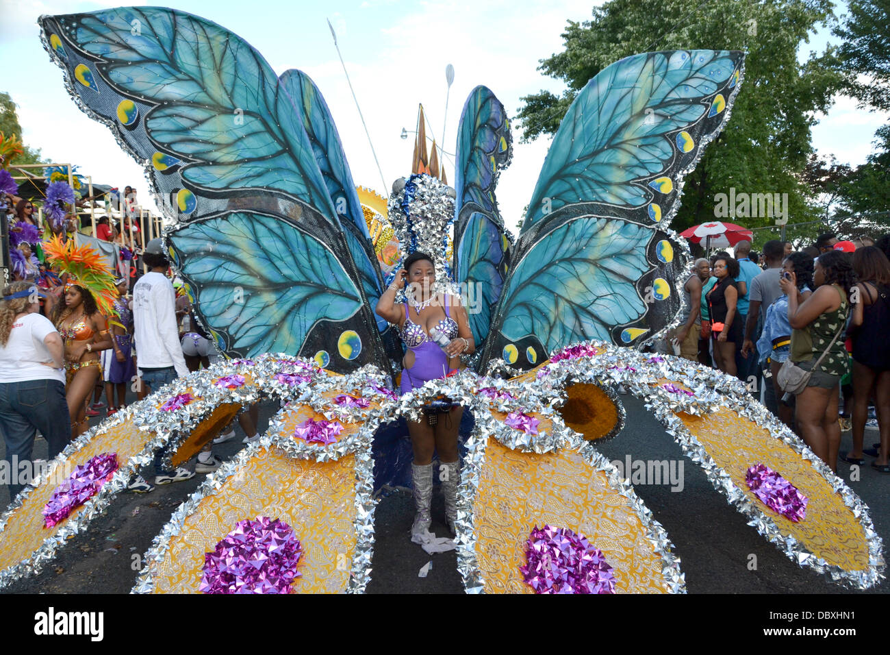 TORONTO, ONTARIO/Kanada - 3. August 2013: 46. Scotiabank karibischer Karneval gefeiert mit großem Spaßfaktor. Stockfoto