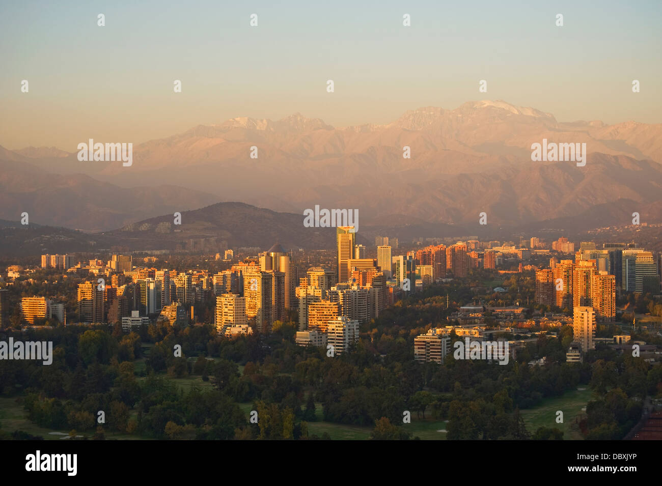 Skyline von Santiago, Chile Stockfoto