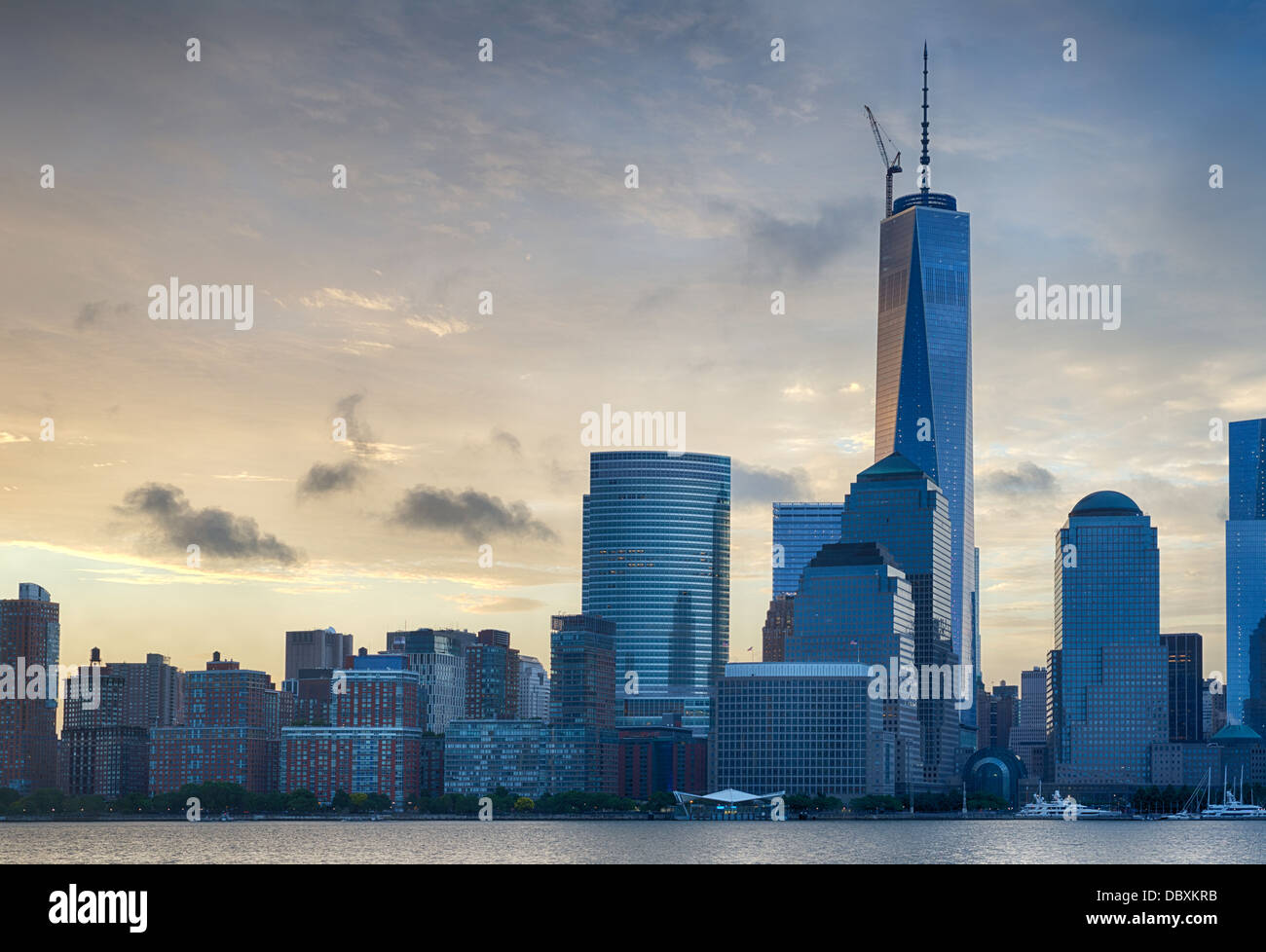 Sonnenaufgang in New York City Stockfoto