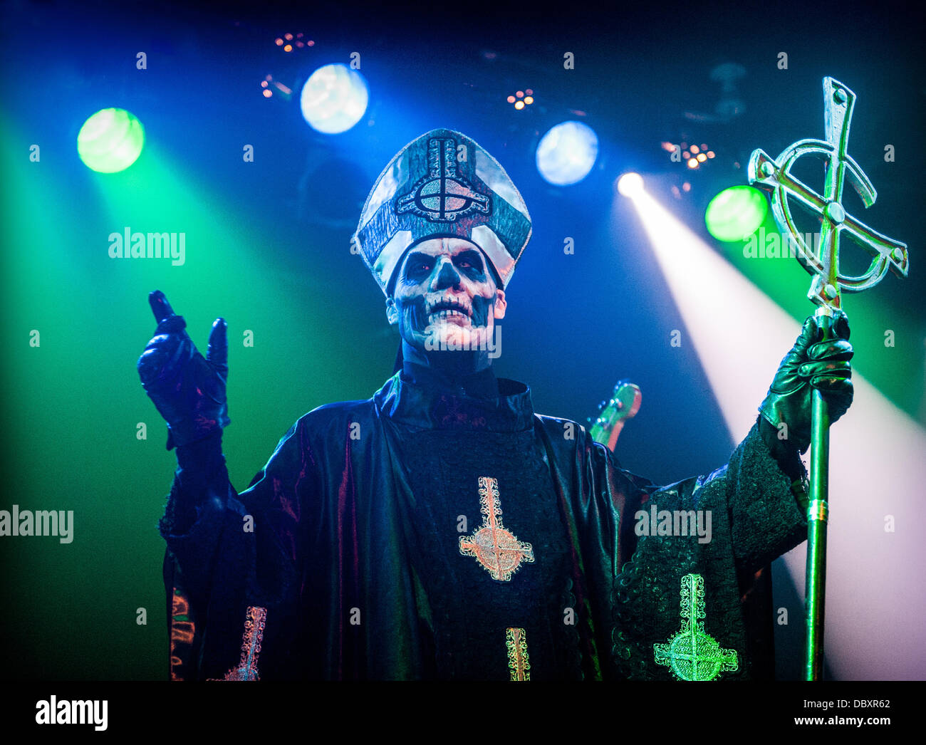 Heavy-Metal-band Ghost erklingt in Doppeltür in Chicago, Illinois im Jahr 2013 Stockfoto