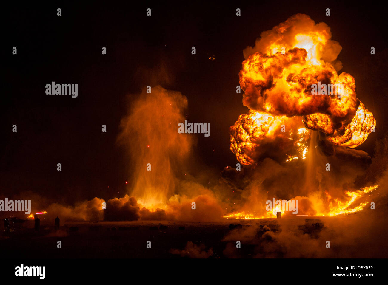 Knob Creek Maschine Gewehr zu schießen. Stockfoto