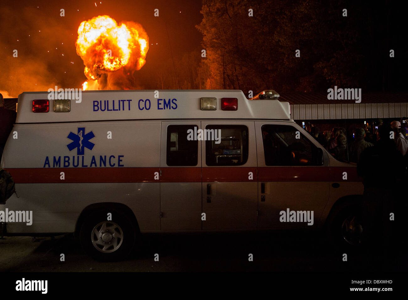 Knob Creek Maschine Gewehr zu schießen. Stockfoto