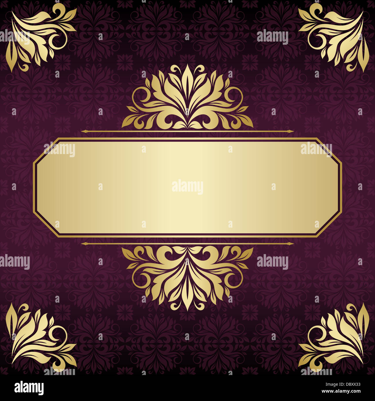 Einladungskarte. Abstrakte Blumenrahmen. Stockfoto