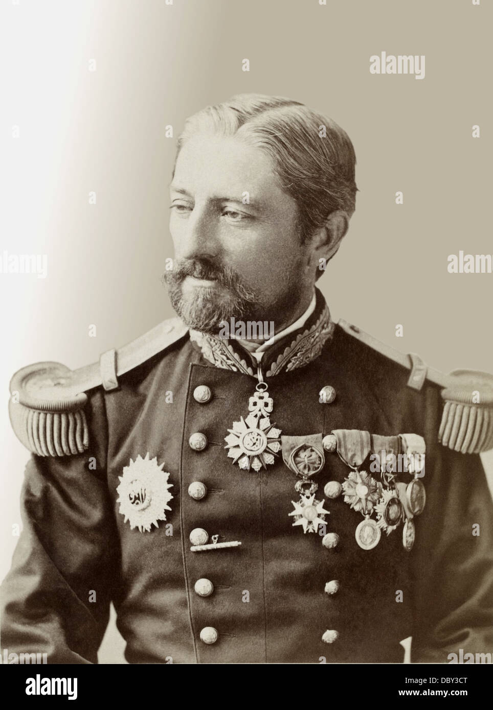 Armand Jules Marie de Cavelier de Cuverville (1834-1912), französischer Admiral und Politiker. Stockfoto