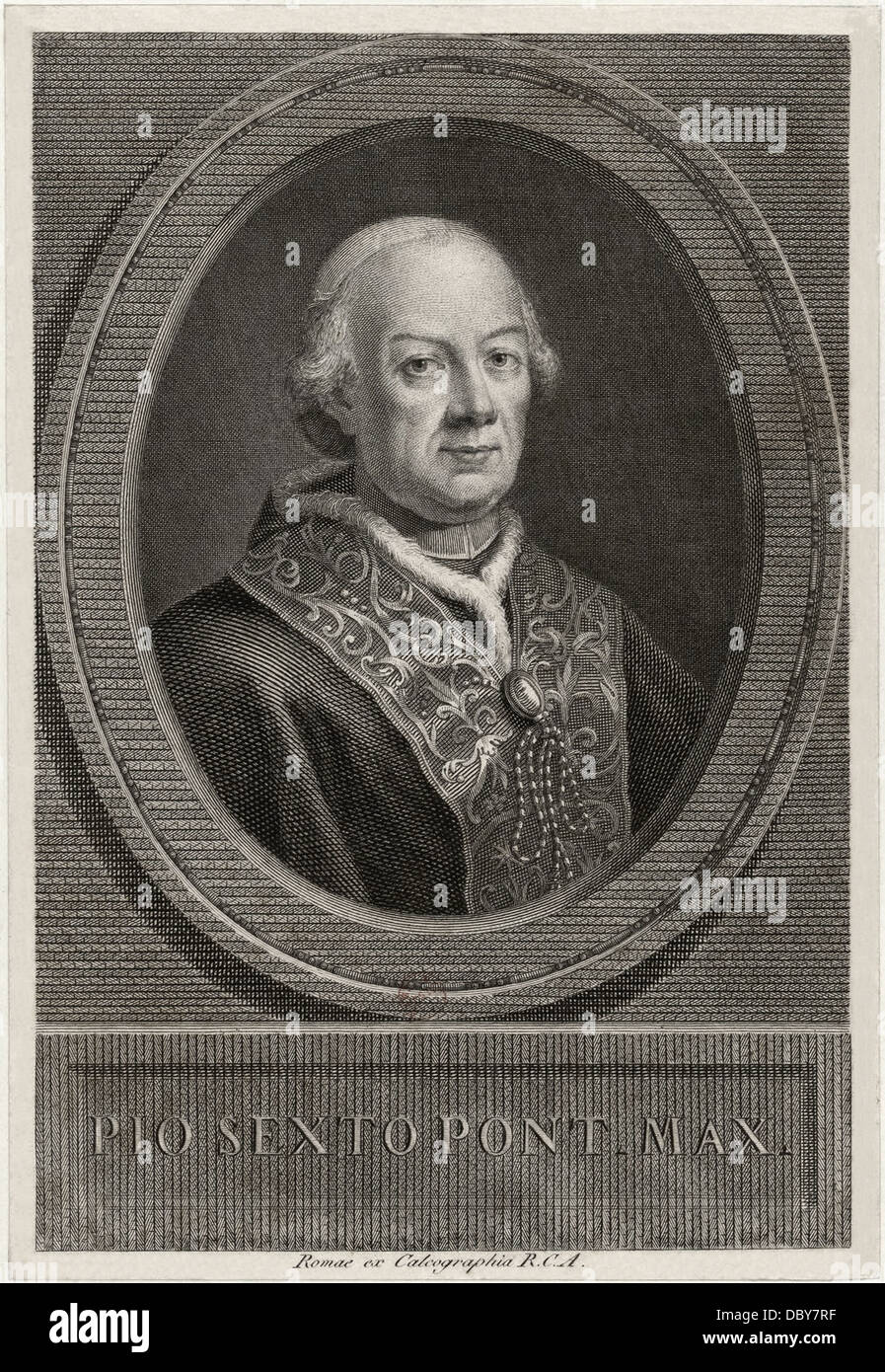 Pius VI. (1717-1799), 250. Papst der römisch-katholischen Kirche. Stockfoto