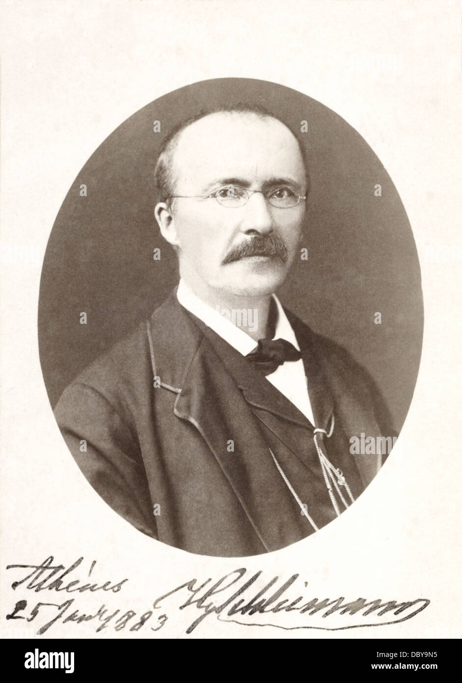 Heinrich Schliemann (1822-1890), deutscher Archäologe. Stockfoto