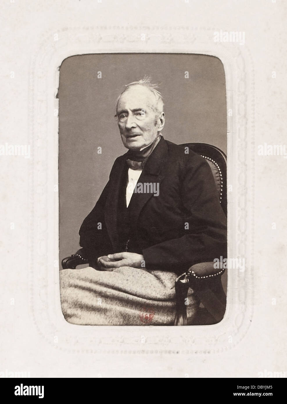 Alphonse de Lamartine (1790-1869), Foto, ca. 1865. Stockfoto