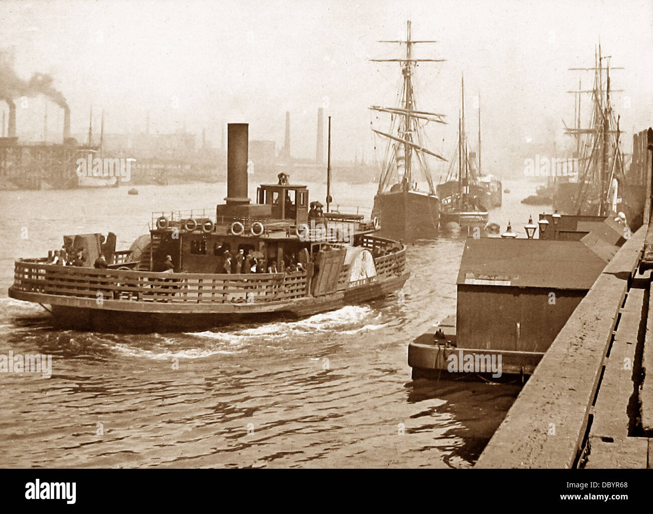 Middlesbrough Dampf Fähre viktorianischen Zeit Stockfoto