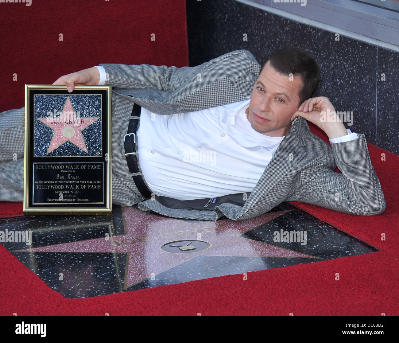 Jon Cryer ist mit ein Hollywood Star Los Angeles, Kalifornien - 19.09.11 geehrt. Stockfoto