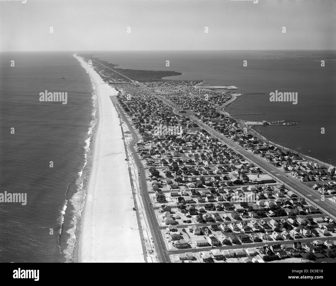 1970S 1980S ANTENNE VON JERSEY SHORE BARNEGAT HALBINSEL BARRIER ISLAND SEEPARK NEW JERSEY USA Stockfoto