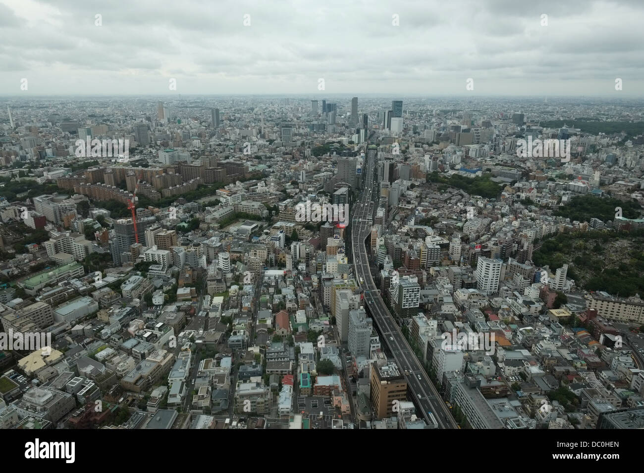 Luftaufnahme von Tokio, Japan. Stockfoto