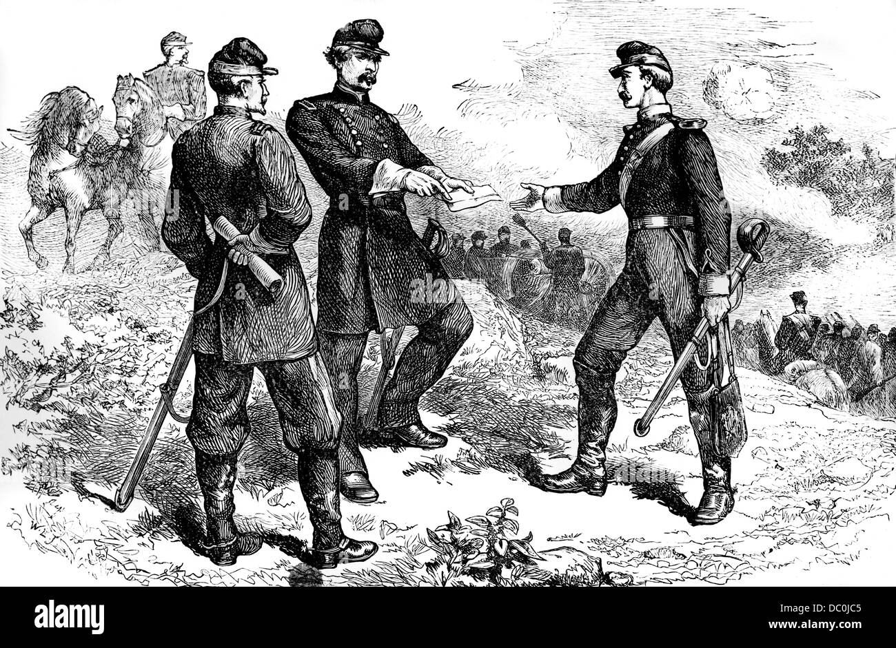 1800S 1860S MCCLELLAN IN DER SCHLACHT VON ANTIETAM SHARPSBURG MARYLAND 17. SEPTEMBER 1862 Stockfoto