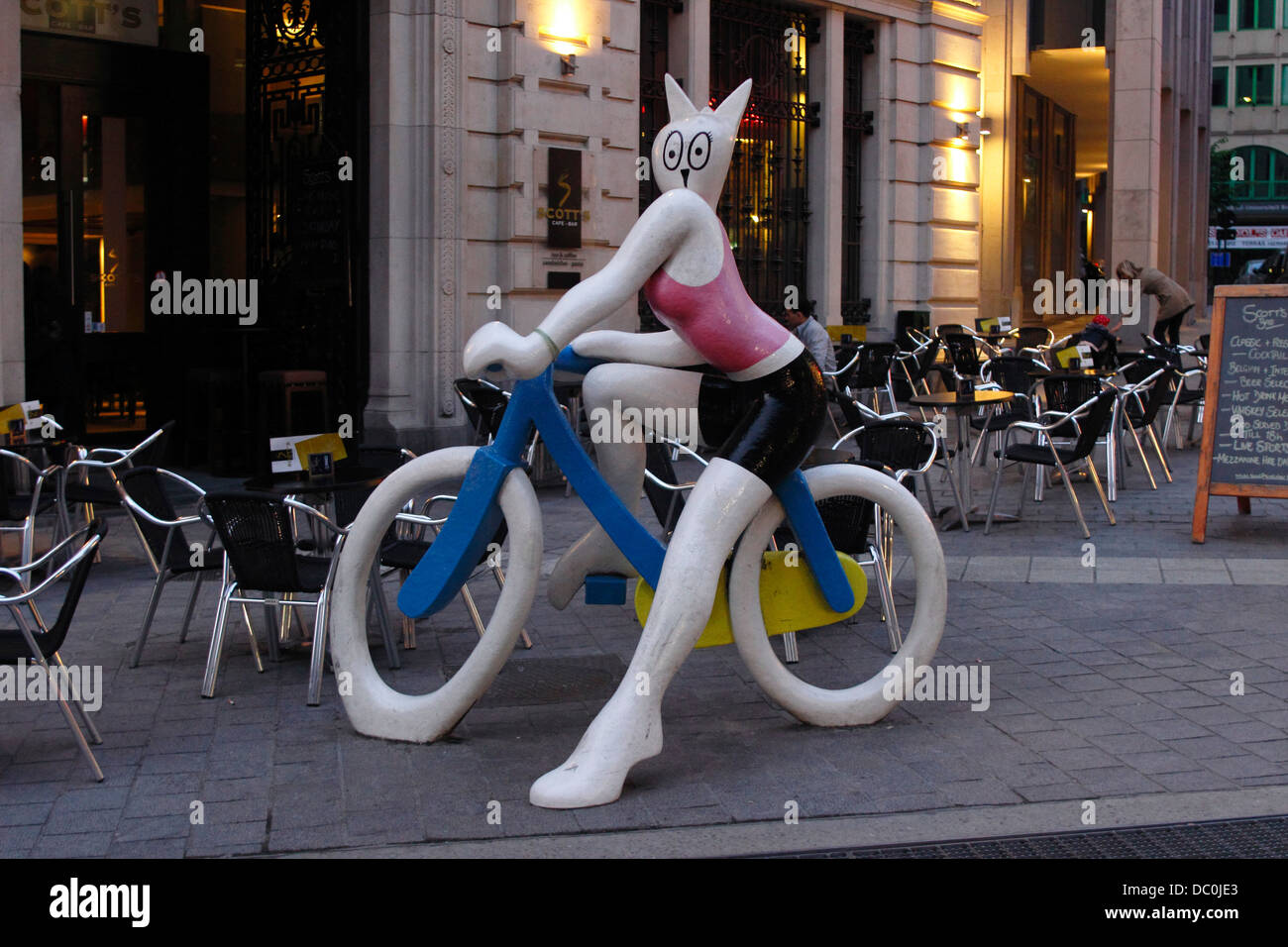 Brüssel-Belgien-Europa-Grand Platz Fahrrad Skulptur außerhalb Grand Place Stockfoto