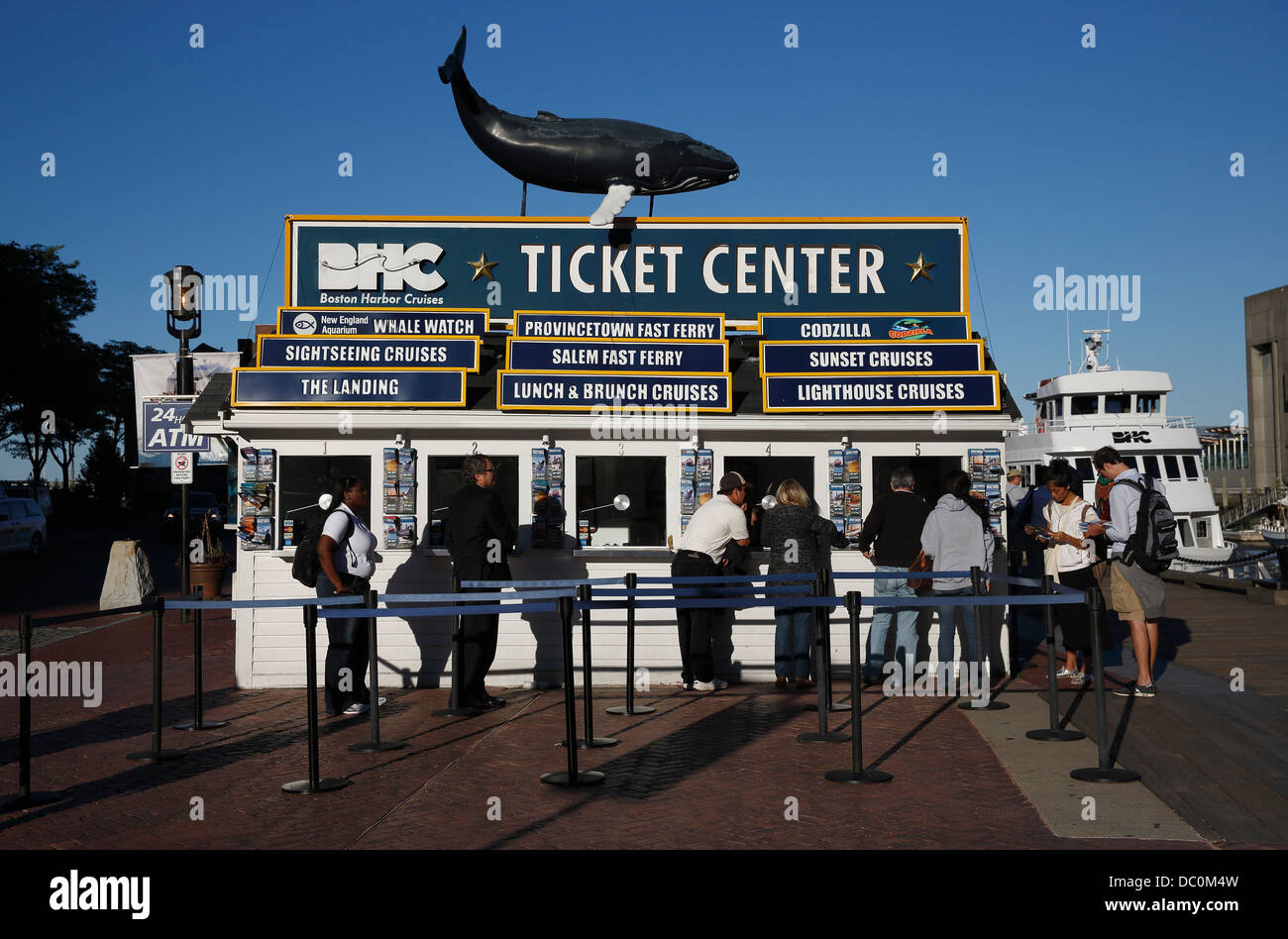 Whale Watch und Boston Harbor Tour Boot Ticket Office, Boston, Massachusetts Stockfoto