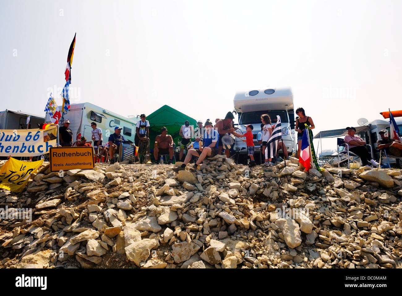 Zuschauer am 15. Etappe der Tour de France 2013 - Givors - Mont Ventoux Stockfoto