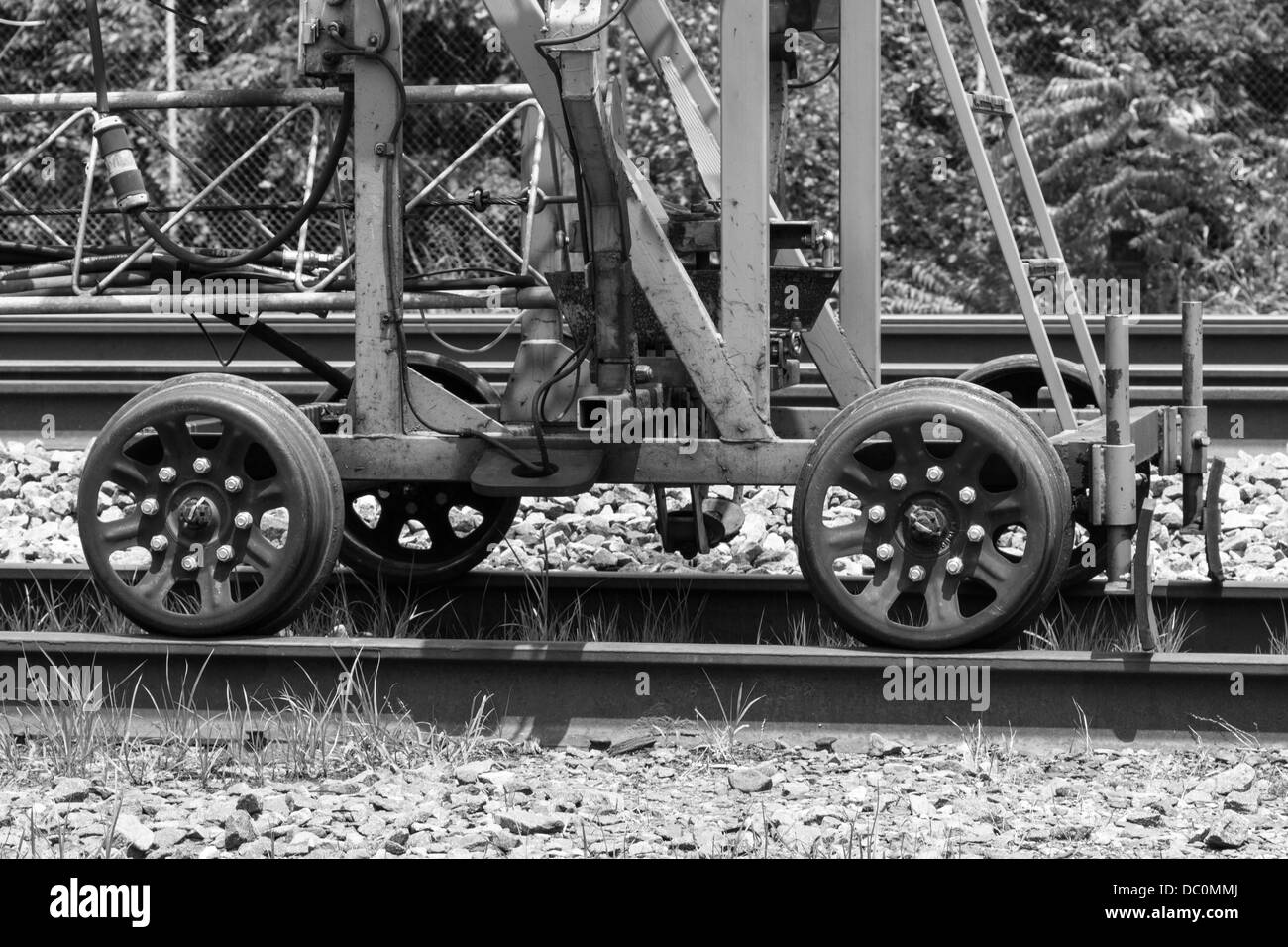 Eisenbahn MOW Cart Stockfoto