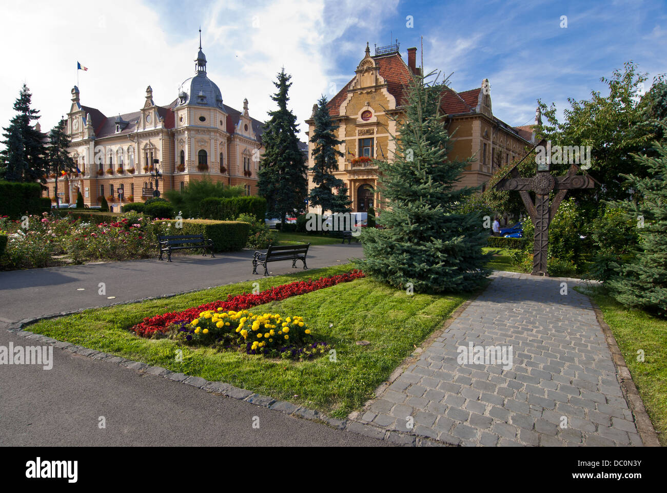 Brasov Rathaus erfolgt eine neobarocke Architektur-Stil, aus XIX Jahrhundert Stockfoto