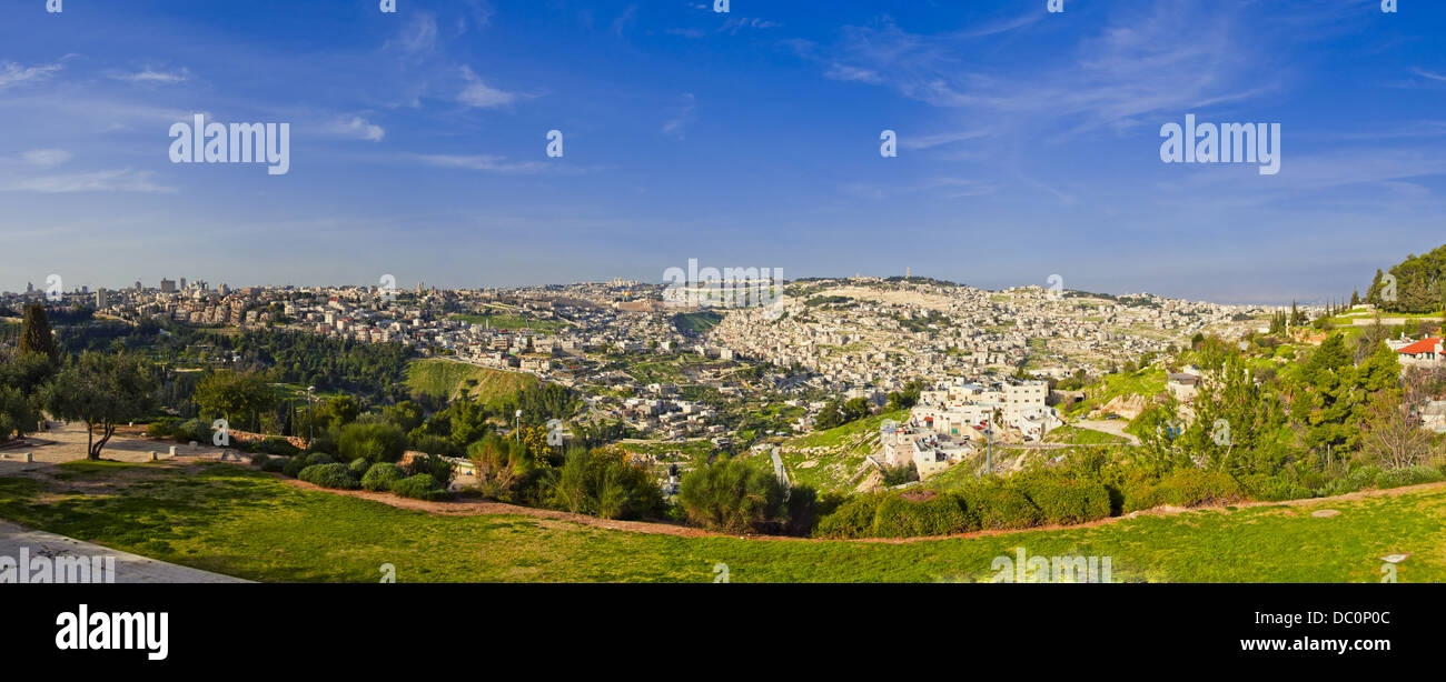 Der Tempelberg, auch bekannt als Berg Moria in Jerusalem, Israel. Es befindet sich in der Altstadt von Jerusalem und ist eine heilige Stätte Stockfoto