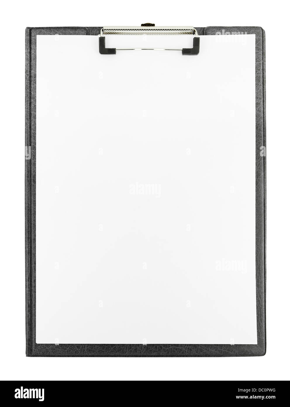 leere Zwischenablage auf weißem Hintergrund (mit Clipping-Pfad) Stockfoto
