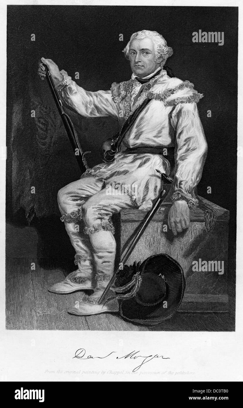 1700S 1770S ALLGEMEINE DANIEL MORGAN FÜHRER DER BERGSTEIGER GEWEHRSCHÜTZEN WÄHREND AMERIKANISCHER REVOLUTIONÄRER KRIEG UND AUCH WHISKEY-REBELLION Stockfoto