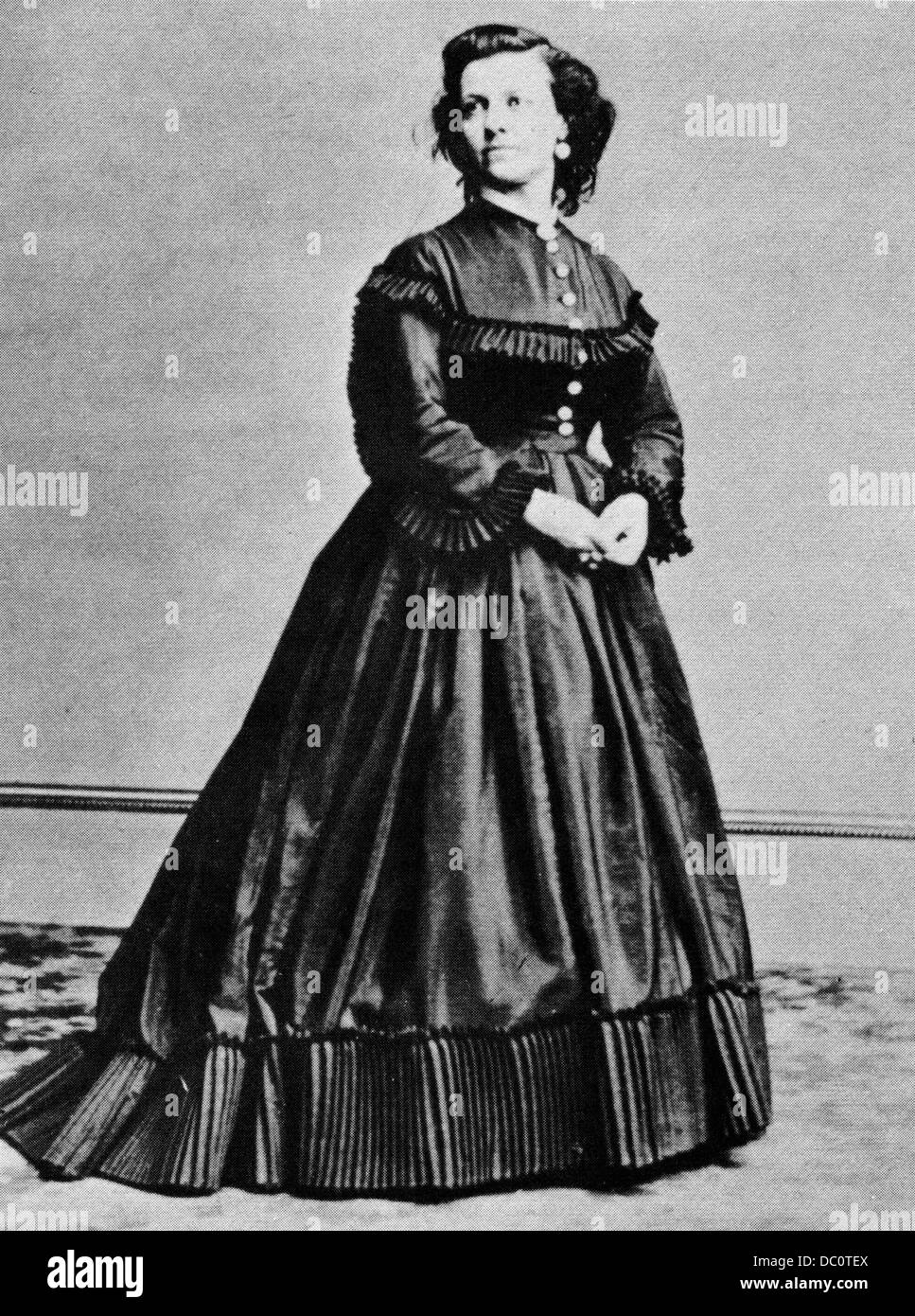 1800S 1860S PORTRAIT PAULINE CUSHMAN SCHAUSPIELERIN UND UNION SPION GEFANGEN VON EIDGENOSSEN ZUM TODE VON UNIONSTRUPPEN GERETTET Stockfoto