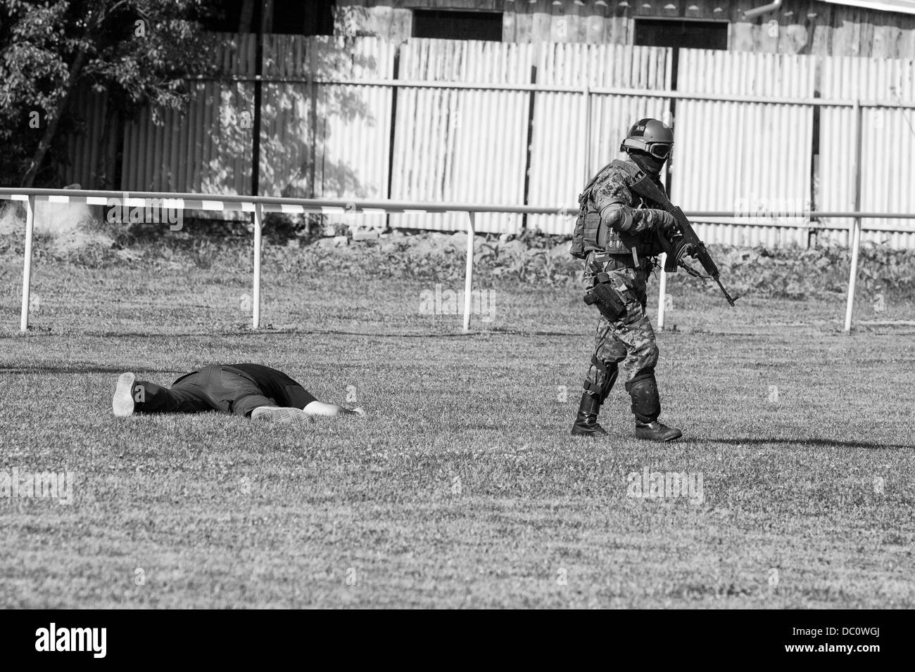 Anti-terroristischen Militäraktion Stockfoto